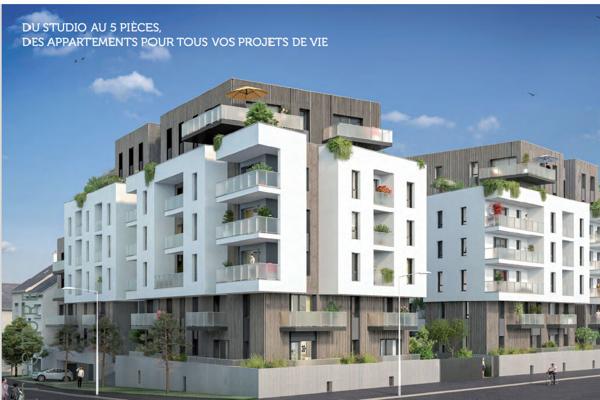 Appartement de type 2 de 41,60m² avec balcon ans le centre de St Nazaire