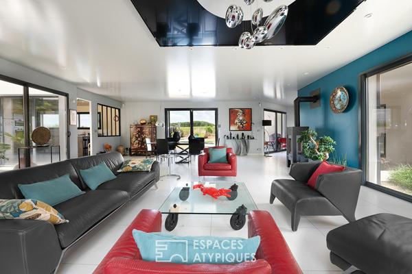 Villa contemporaine, lumière, nature et art de vivre