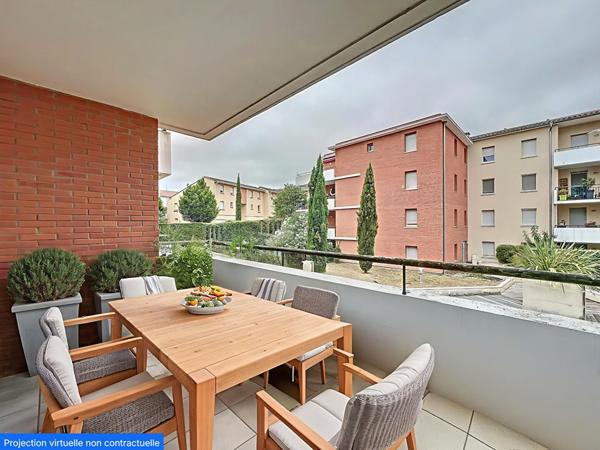 A VENDRE CASTANET TOLOSAN CENTRE-VILLE APPARTEMENT T3 LOUÉ AU PREMIER ETAGE AVEC BALCON ET PARKING