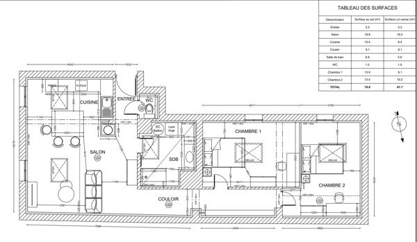 Agen. Appartement de 3 pièces de 59,81m2 située en coeur de ville au 4ème étage. Cet appartement à rénover possède un très bon potentiel avec des multiples possibilités. L'appartement est situé dans résidence calme en impasse il possède également un celli , Agen