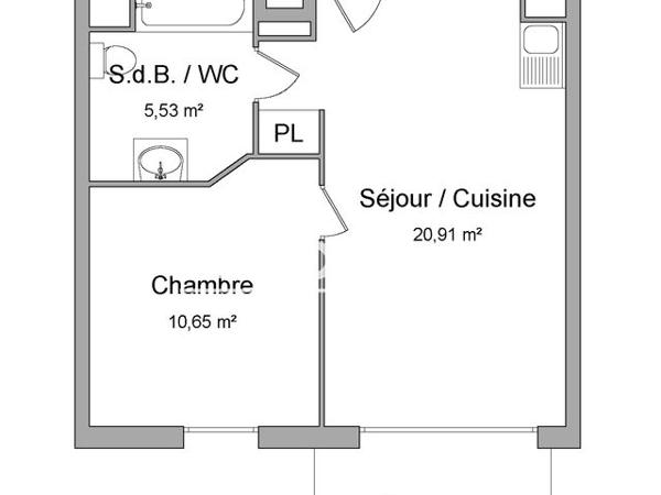 Location Appartement 2 pièces 37.09 m² - CLOSERIE MONTCHAPET III Dijon 21000