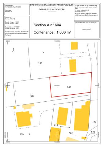 Moumour (64400) Terrain à bâtir de 1.006 m²