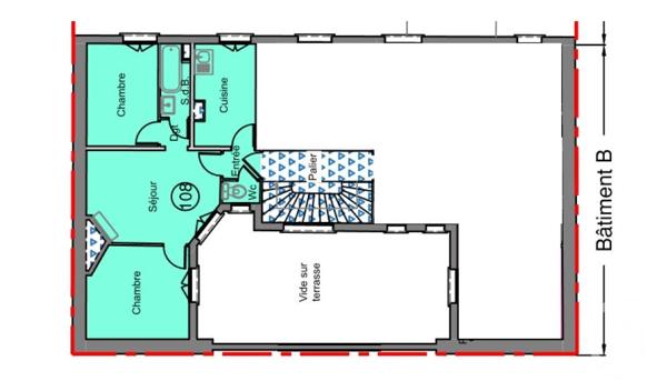 Appartement F3 à vendre  3 pièces - 41,60 m2 ST MAUR DES FOSSES - 94