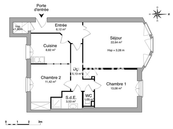 Location Appartement 3 pièces 71.77 m² - 26 RUE DE VERDUN Carcassonne 11000