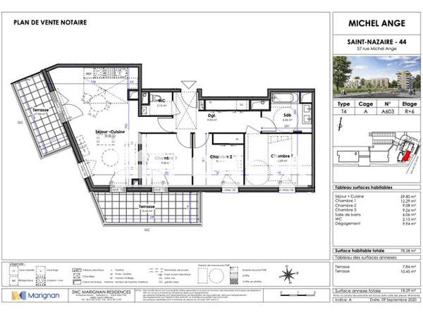 Location Appartement 4 pièces 78.6 m² - 57 TER RUE MICHEL ANGE Saint-nazaire 44600