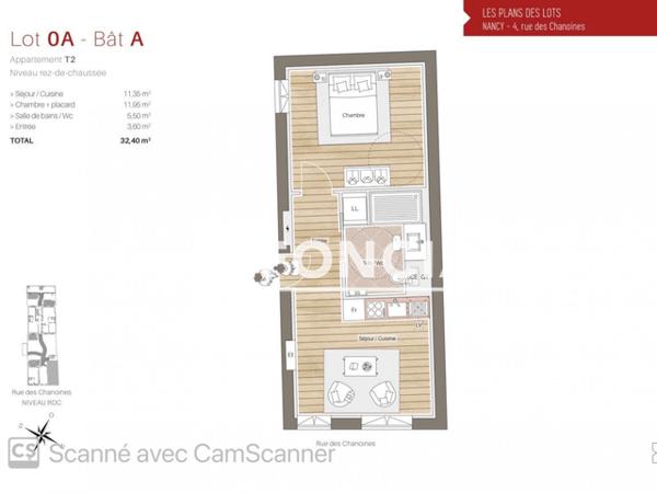 Location Appartement 2 pièces 32.4 m² - 4 RUE DES CHANOINES Nancy 54000