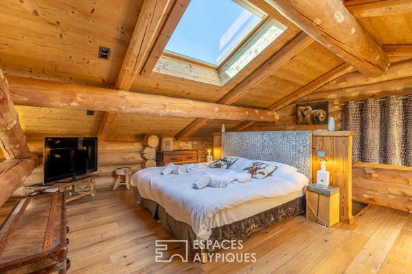 Chalet en fuste face aux Pyrénées dans une atmosphère authentique