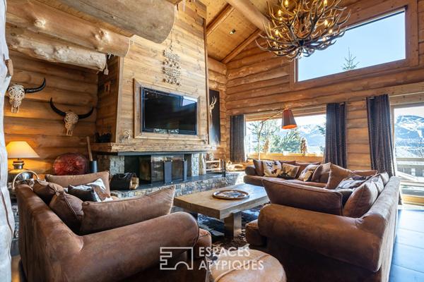 Chalet en fuste face aux Pyrénées dans une atmosphère authentique