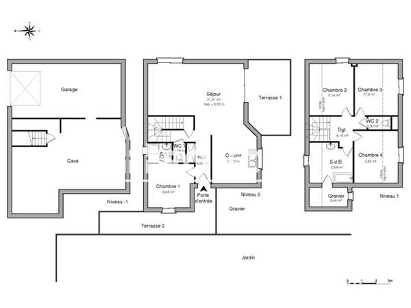 Location Maison 5 pièces 96 m² - 4 ROUTE DE KERJAKEZ La Forest Landerneau 29800