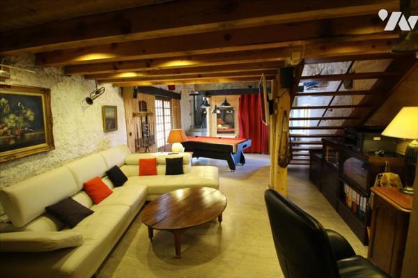 Charmante maison en pierres rénovée avec jardin et garages