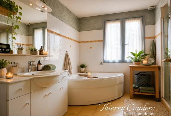 Maison au calme avec terrain boisé.