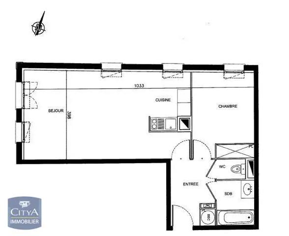 Appartement à louer 2 pièces 49.71m² Saint-Quentin (02100)