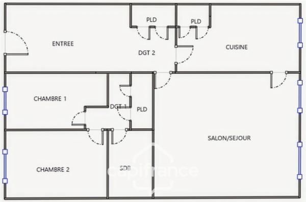 Appartement de 91 m² avec beaux volumes – La Rochelle