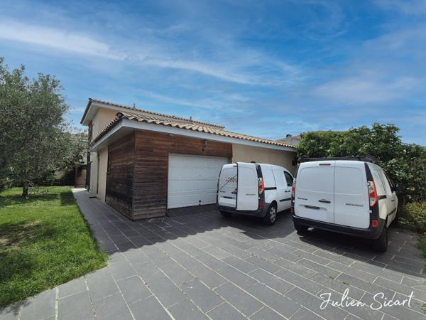 Maison contemporaine ossature bois 135 m² – DPE A – Piscine – Terrain 573 m²