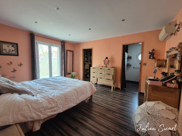Maison contemporaine ossature bois 135 m² – DPE A – Piscine – Terrain 573 m²