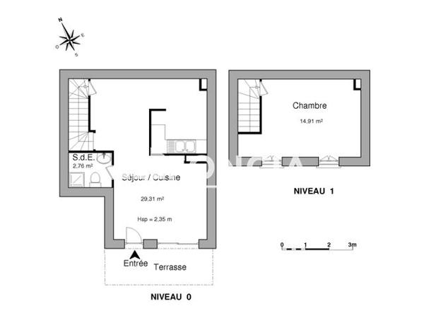 Location Appartement 2 pièces 47 m² - 17 RUE VICTOR HUGO Rochefort 17300
