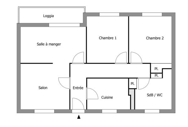 93370 Montfermeil - Appartement 4 pièces 63,29 m²- 2 chambres- cave
