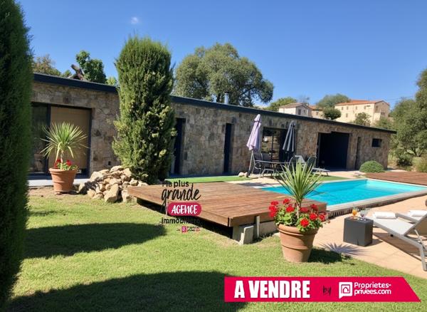 Maison en pierre T4  avec piscine VUE MER - Sari Solenzara 20145 - CORSE DU SUD - FRANCE