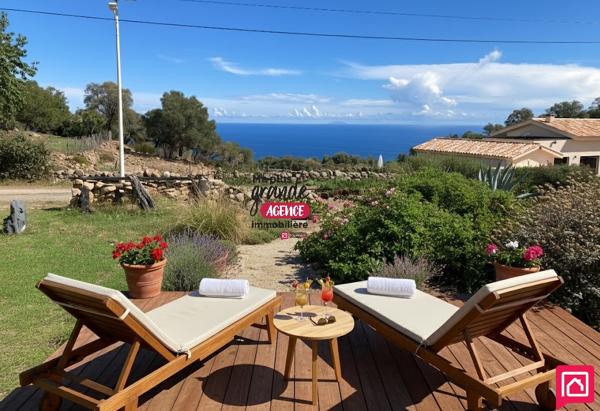 Maison en pierre T4  avec piscine VUE MER - Sari Solenzara 20145 - CORSE DU SUD - FRANCE