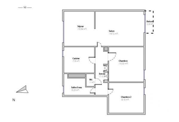 Appartement à vendre 4 pièces 68 m² Beauvais