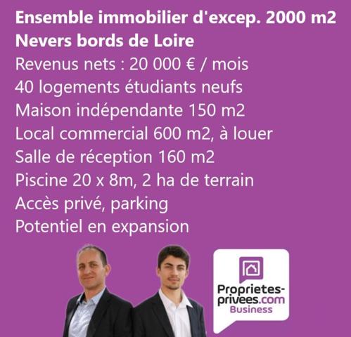 ENSEMBLE IMMOBILIER D'EXCEPTION 2500 M² - NEVERS, VUE LOIRE