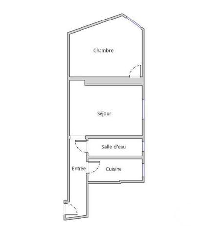 Appartement F2 à vendre  2 pièces - 35 m2 PARIS - 75020
