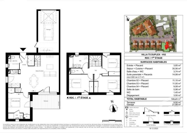 Maison à vendre  5 pièces - 100,25 m 2   LE TEICH  - 33
