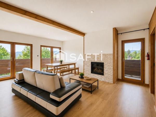 Rare à Villard-de-Lans – Superbe T4 de 85 m² avec jardin privatif de 300 m², balcon, vue montagne, à 5mn du centre