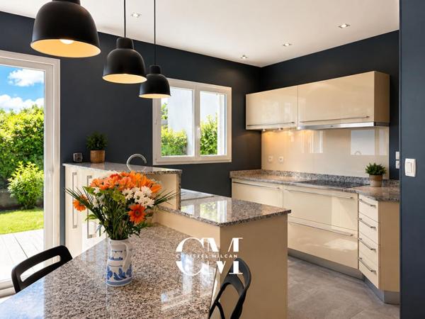 Maison contemporaine de plain-pied avec piscine 210 m2 Bruges Grand Darnal