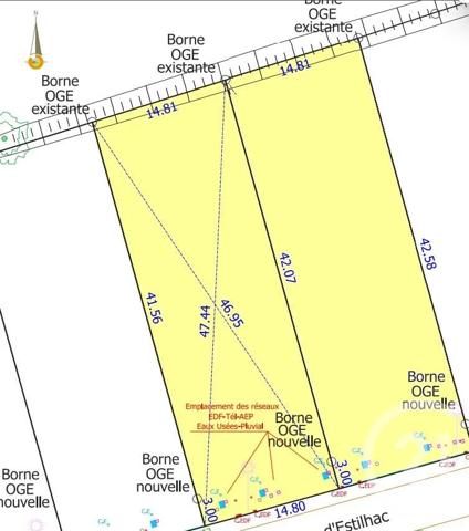 Terrain à vendre  1715 m 2   LAUNAGUET  - 31