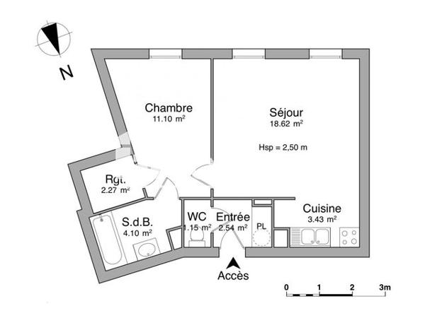 Location Appartement 2 pièces 43.21 m² - 5 - 5 BIS RUE DE PARIS Montlhery 91310