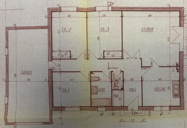 Maison 4 pèces 3 chambres avec garage et jardin