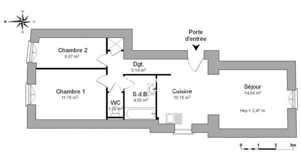 Location Appartement 3 pièces 54.7 m² - Thionville 57100