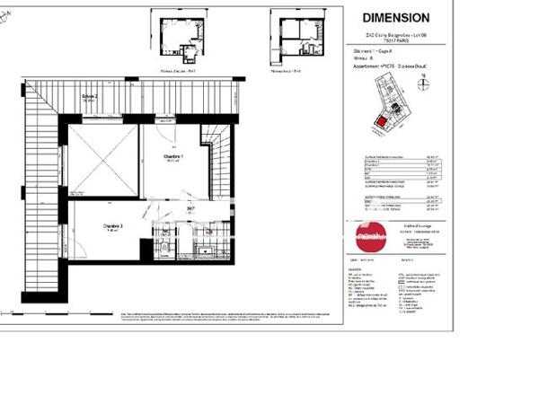 Location Appartement 3 pièces 70.9 m² - 80 RUE ROSTROPOVITCH - Paris 75017