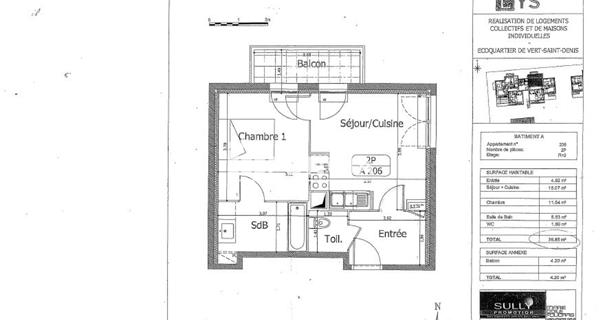 Location Appartement 2 pièces 38.55 m² - Vert-saint-denis 77240