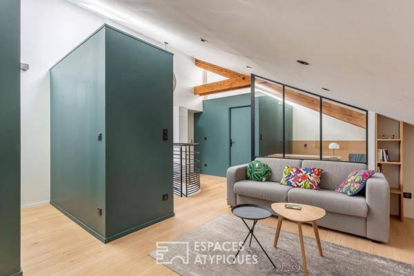 Duplex avec vue au dernier étage avec ascenseur