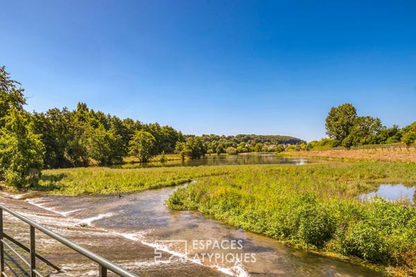 Maison des sixties rénovée, avec rivière, source et chutes d’eau privatives