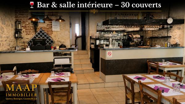 Restaurant avec terrasse – Fonds de commerce – Saint-Cirq-Lapopie 210 000 €