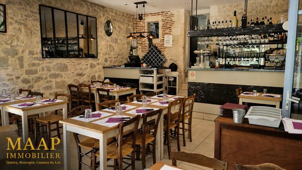 Restaurant avec terrasse – Fonds de commerce – Saint-Cirq-Lapopie 210 000 €