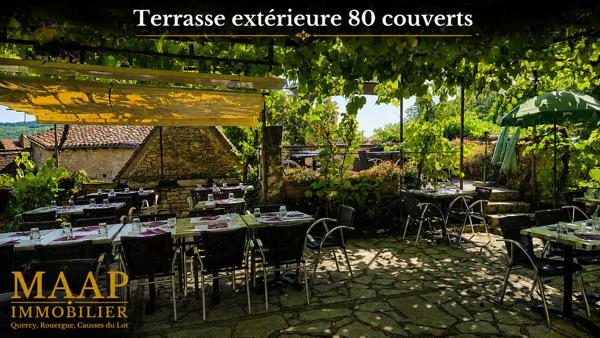 Restaurant avec terrasse – Fonds de commerce – Saint-Cirq-Lapopie 210 000 €