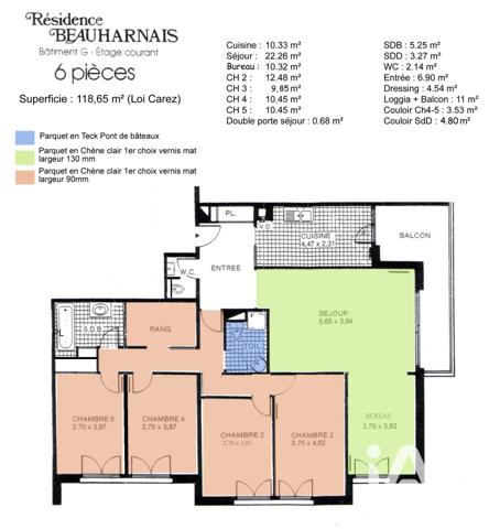 Appartement à vendre 5 pièces 118 m² Rueil-Malmaison