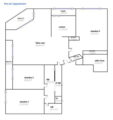 Appartement 4 pièces - 124 m² Bien prestige