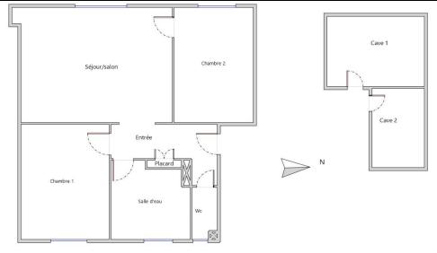 Appartement à vendre 3 pièces 60,49 m² Lisieux