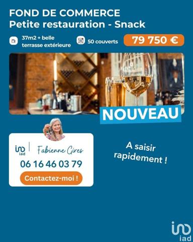 Restaurant à vendre 37 m² Le Cannet