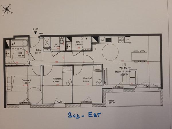 Appartement Wervicq Sud 4 pièce(s) 84 m2
