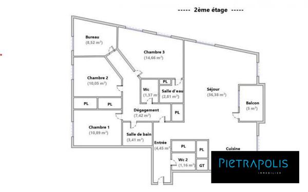 APPARTEMENT 109 M2, 4 CHAMBRES, GARAGE DOUBLE