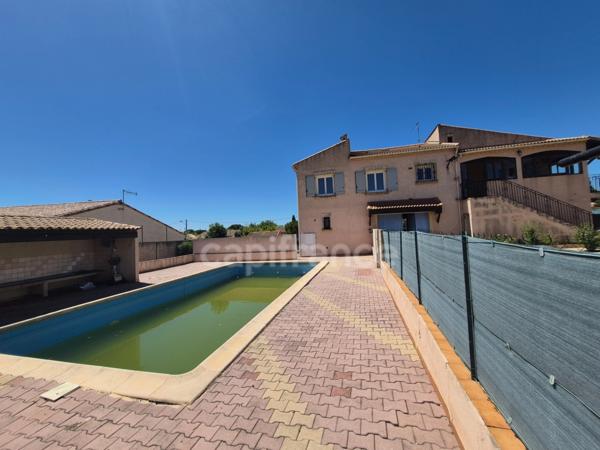 A vendre Villa 4 faces 157m2+T3 indépendant+piscine+Terrain 1200m2-Vue imprenable sur la pinède-Nissan-lez-ensérune (34440)