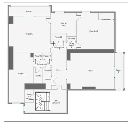 TOURS HALLES T3 de 100 m2 + cave + doit au stationnement