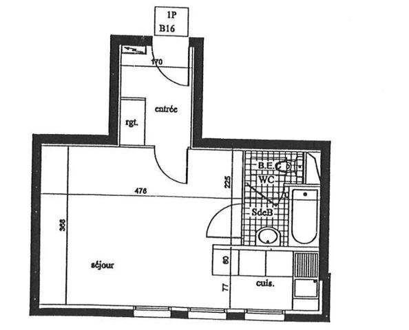 Vente                                                      Appartement
                        
                     1 pièces                      27 m2                     à Champs-sur-Marne