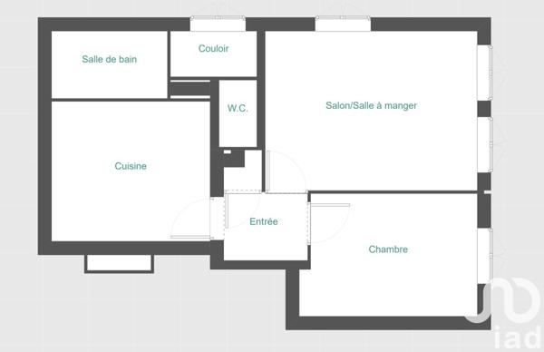 Appartement à vendre 3 pièces 46 m² Le Pecq